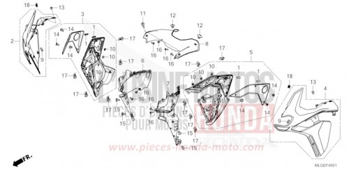 MITTLERER WINDLAUF (CRF1100A2/A4/AL2/D2/D4/DL2/DL4) CRF1100D4P de 2023